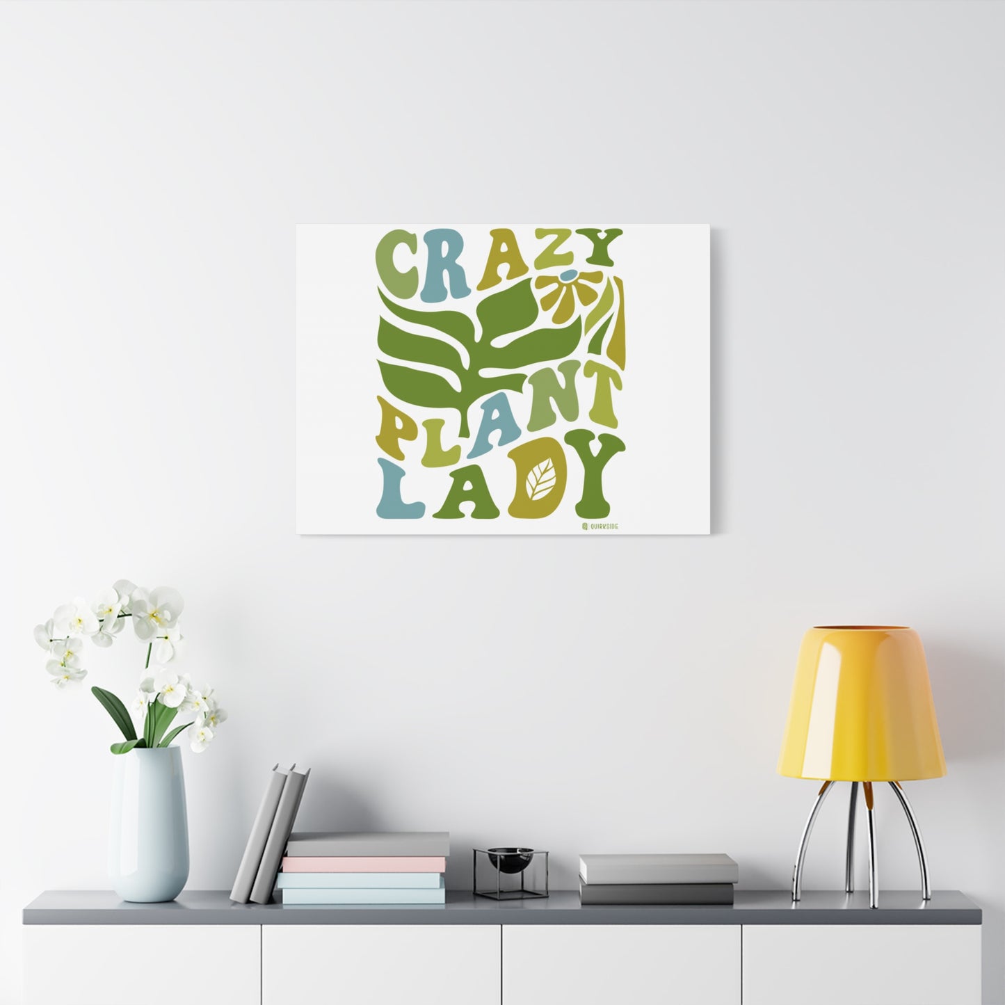 Matte Canvas Art - Crazy Plant Lady Wall Decor, Indoor Plant Lover Gift, Boho Home Accessories, Greenery Wall Art, Housewarming Present