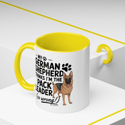 Funny German Shepherd Coffee Mug, Dog Lover Gift, Pet Owner Mug, Pack Leader Humor, 11oz, 15oz