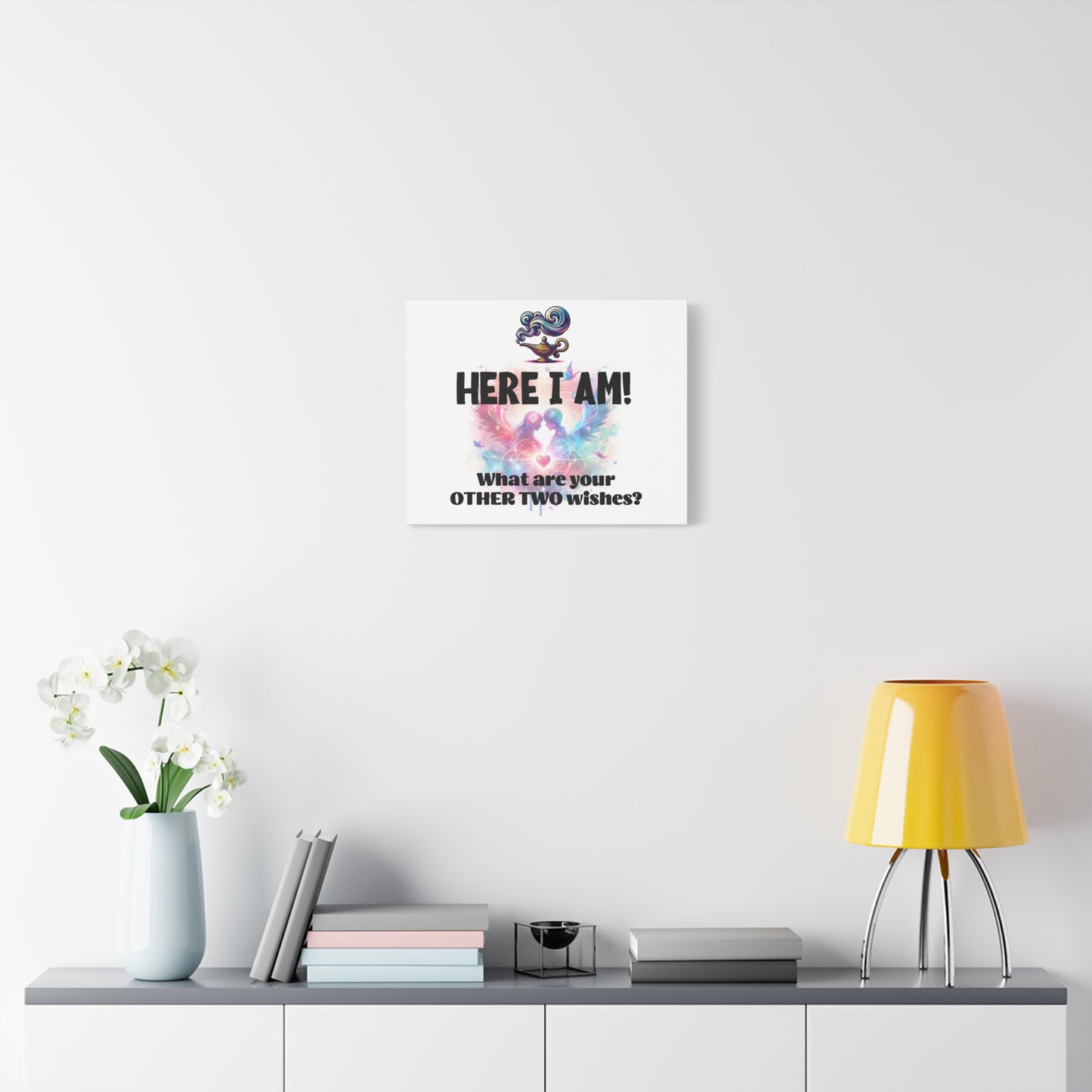Canvas Wall Art - Romantic Wishes Print, Personalized Gift, Home Decor, Inspirational Art, Wedding Gift