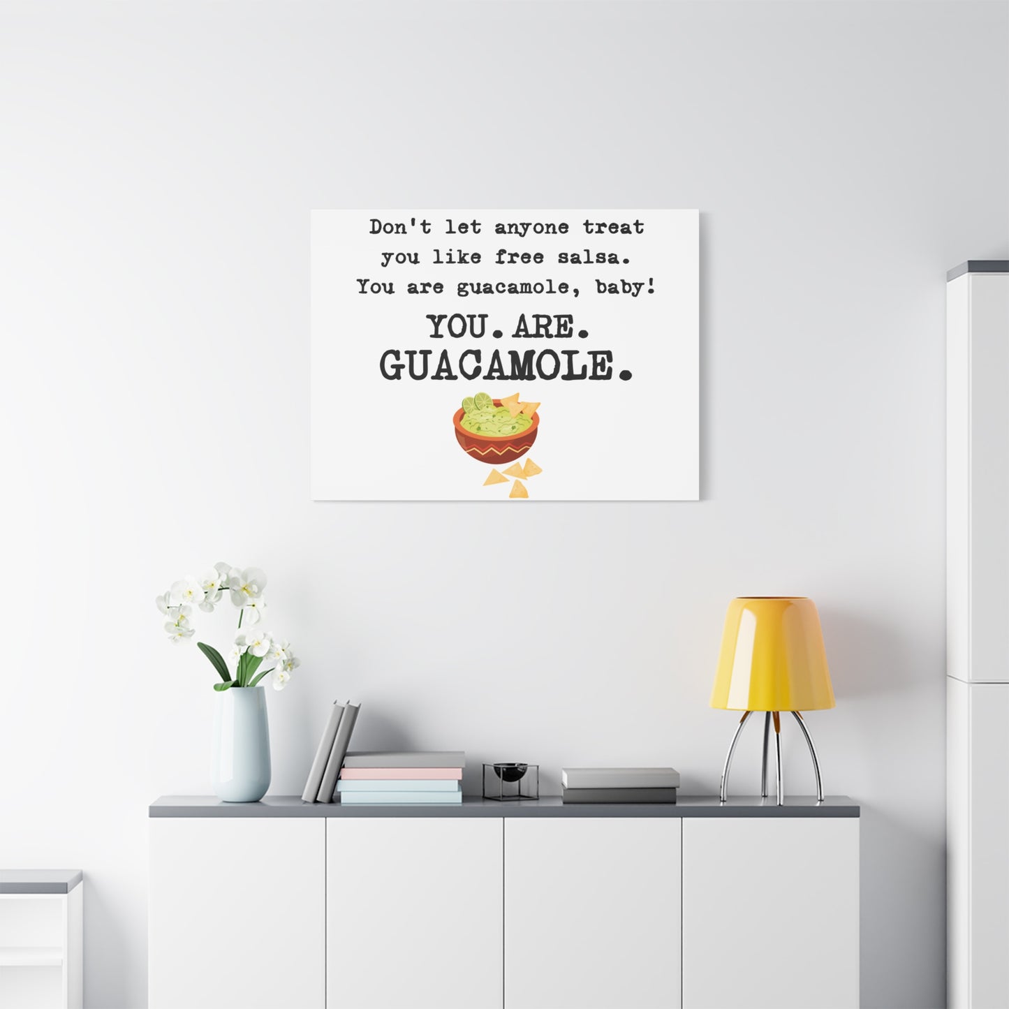 Guacamole Quote Canvas Art, Kitchen Decor, Funny Wall Art, Gift for Foodies, Home Decoration
