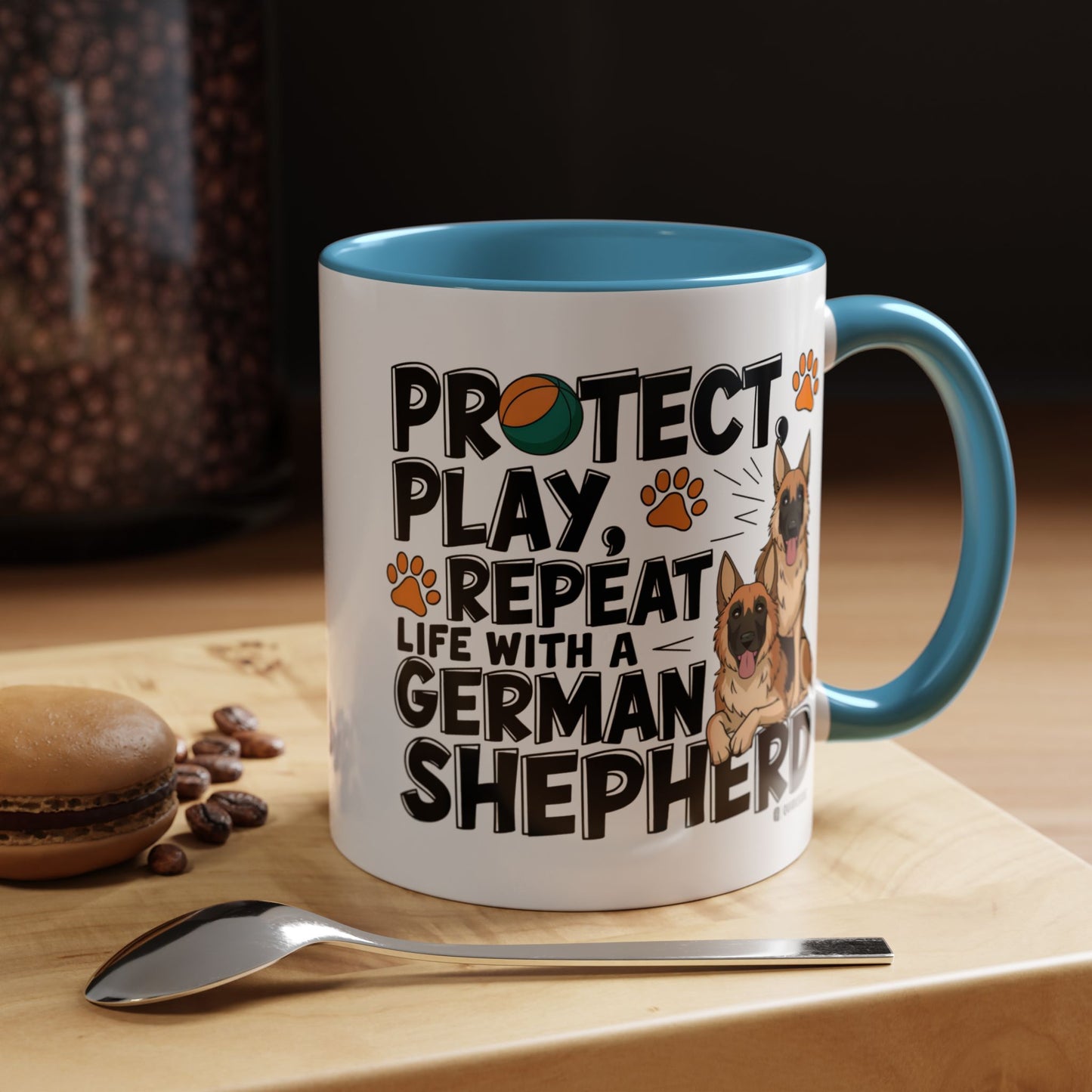 German Shepherd Lover's Accent Coffee Mug - Perfect Gift for Dog Owners, Pet Lovers, Birthdays, Holidays, Home Decor