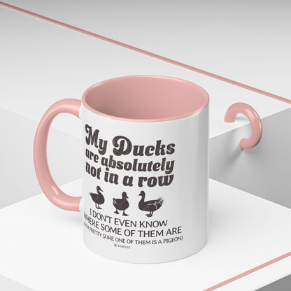 Humorous Accent Coffee Mug, Gift for Duck Lovers, Quirky Coffee Cup for Home or Office, Fun Mug for Birthdays, Funny Office Gift