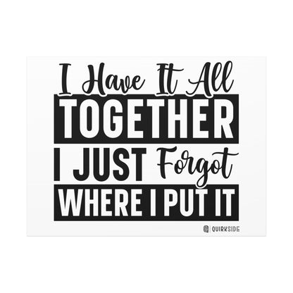 Humorous Wall Art Canvas, Fun Home Decor, Gift for Friends, Quirky Art Print, Motivational Canvas