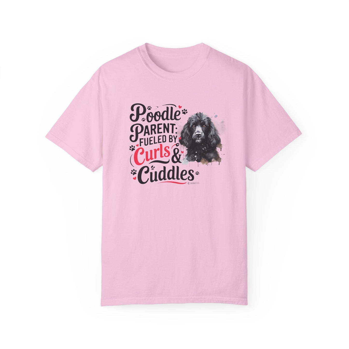 Poodle Lover T-shirt, Dog Owner Shirt, Cute Unisex Tee, Garment-Dyed Top, Dog Mom Dad Gift, Pet Lover Apparel, Animal Graphic Tee