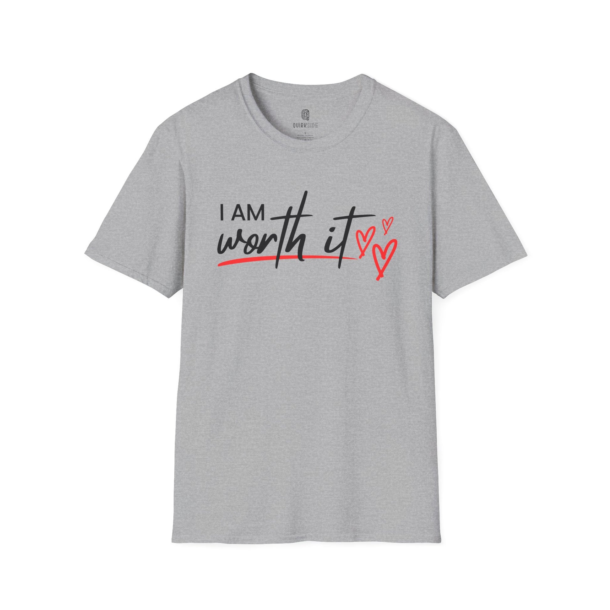 Self Worth Inspirational Unisex T-Shirt, Confidence Boosting Tee, Motivational Quote Shirt, Positive Affirmation Top, Self Love Graphic Tee - Quirkside Creations