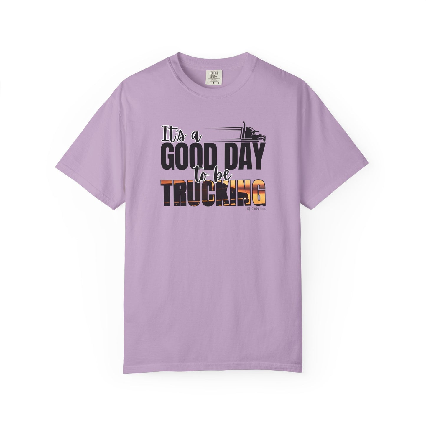 Trucking T-shirt, Truckers Tee, Highway Driver Shirt, On The Road Top, Unisex Tee, Comfortable Garment-Dyed Shirt