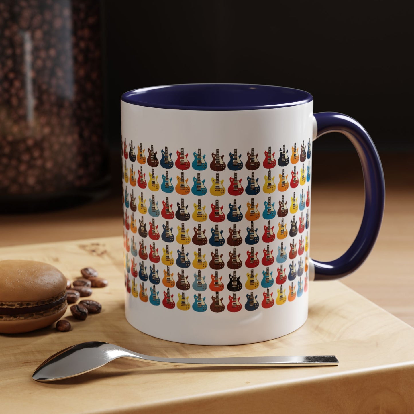 Coffee Mug - Wall of Guitars Design - Music Lover Gift