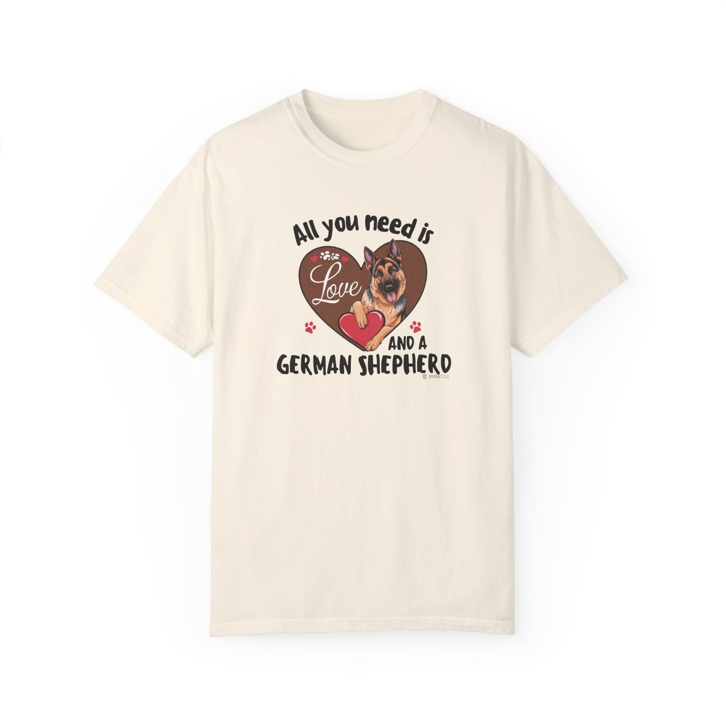 German Shepherd Dog Lover Unisex Garment-Dyed T-shirt, Parent Gift, Funny Dog Tee, Dog Mom Shirt, Gift for Dog Lovers