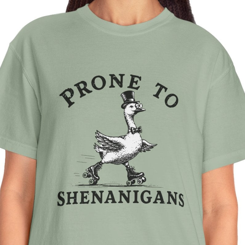 Funny "Prone to Shenanigans" T-Shirt