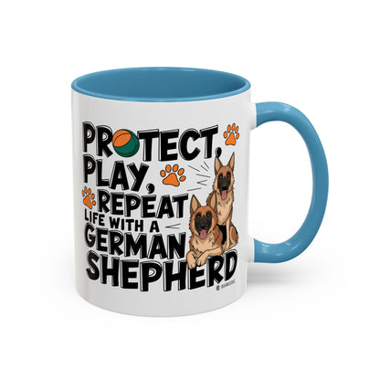 German Shepherd Lover's Accent Coffee Mug - Perfect Gift for Dog Owners, Pet Lovers, Birthdays, Holidays, Home Decor