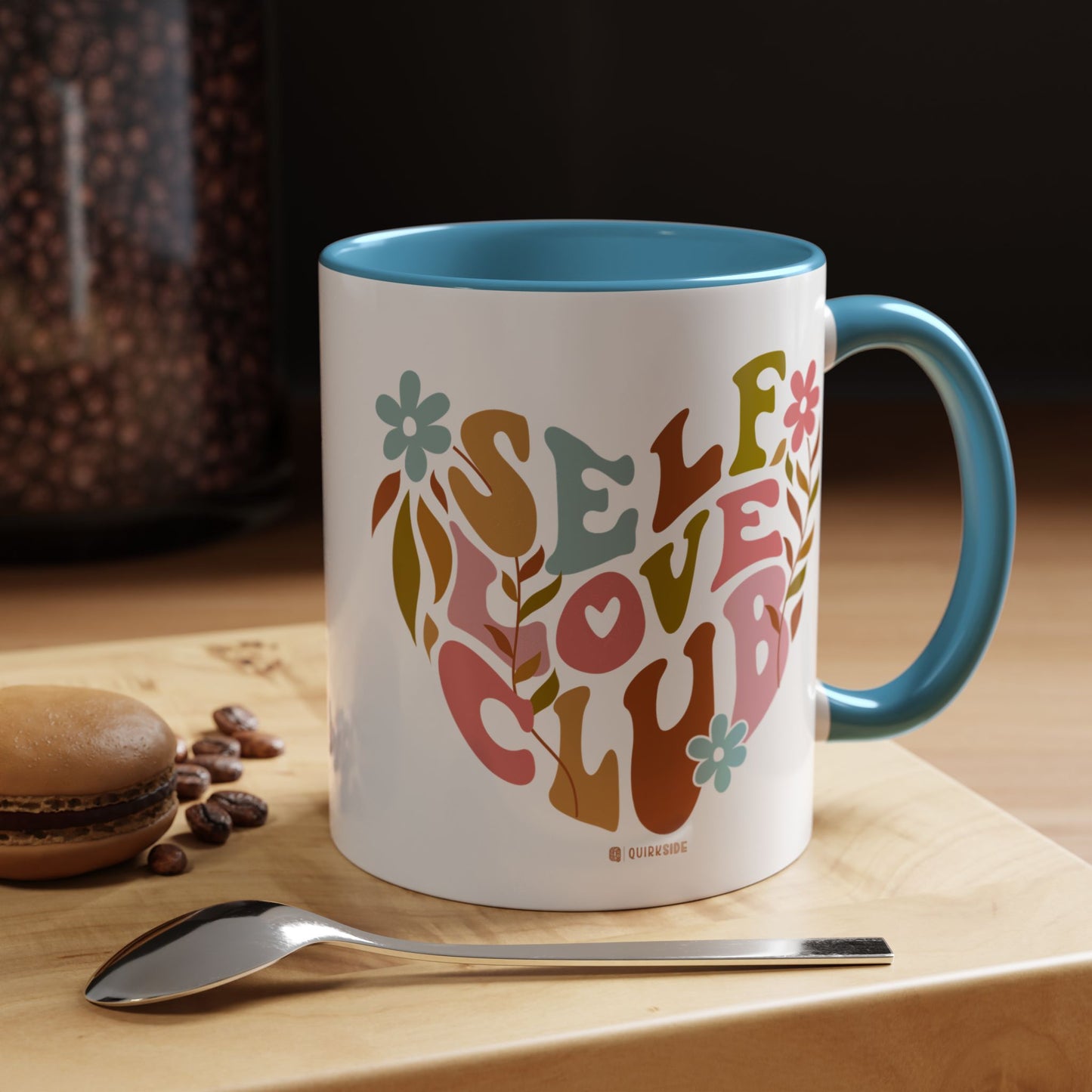 Self Love Club Coffee Mug - Empowering Floral Design, Great for Gifts, Self-Care, Friends, Motivational Mugs