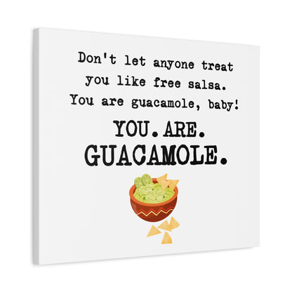 Guacamole Quote Canvas Art, Kitchen Decor, Funny Wall Art, Gift for Foodies, Home Decoration