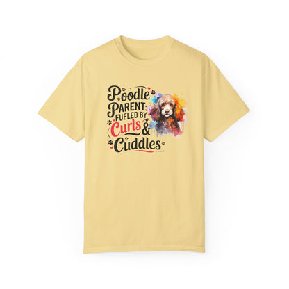 Poodle Lover T-shirt, Dog Owner Shirt, Cute Unisex Tee, Garment-Dyed Top, Dog Mom Dad Gift, Pet Lover Apparel, Animal Graphic Tee