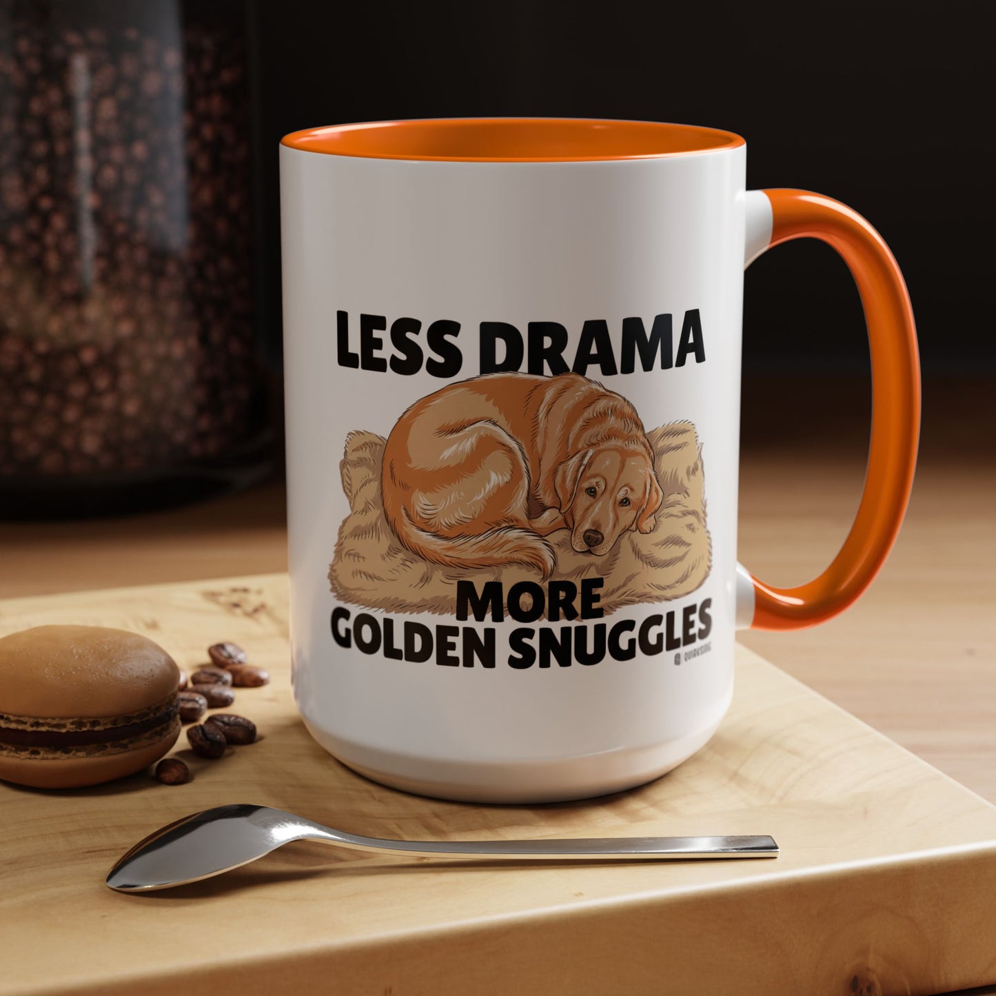 Golden Snuggles Coffee Mug - Less Drama More Snuggles, Dog Lover Gift, Perfect for Home, Funny Dog Mug, Pet Owner Treat