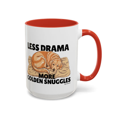 Golden Snuggles Coffee Mug - Less Drama More Snuggles, Dog Lover Gift, Perfect for Home, Funny Dog Mug, Pet Owner Treat