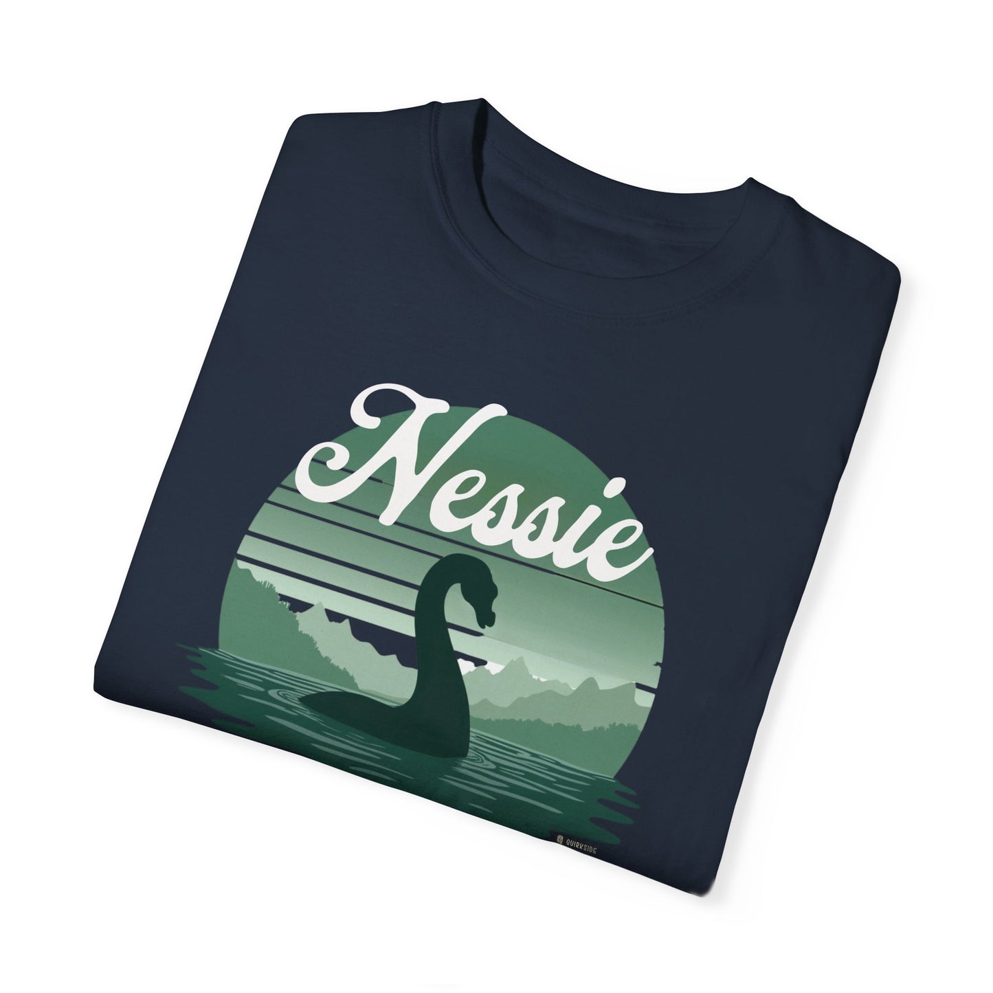 Nessie Believer Unisex Garment-Dyed T-shirt, Funny Loch Ness Tee, Cryptid Enthusiast Gift, Mythical Creature Top, Humorous Cryptid Shirt