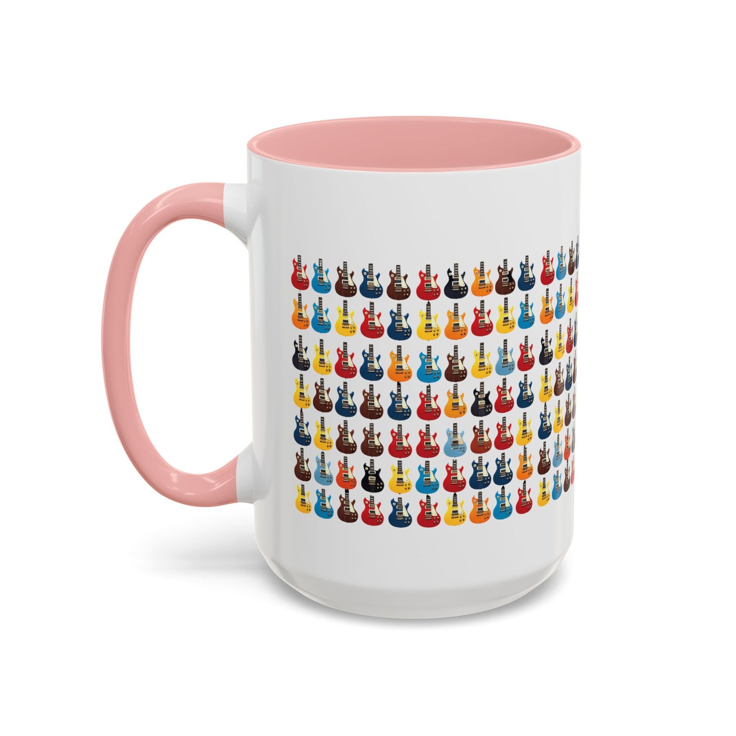 Coffee Mug - Wall of Guitars Design - Music Lover Gift
