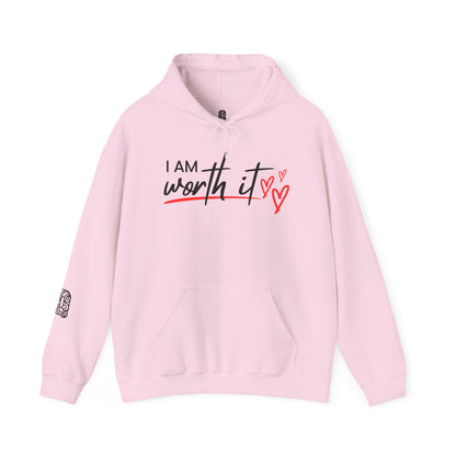 Empowerment Graphic Hoodie, Self Worth Sweatshirt, You Are Worth It Pullover, Inspirational Unisex Hoodie, Motivational Graphic Jumper - Quirkside Creations