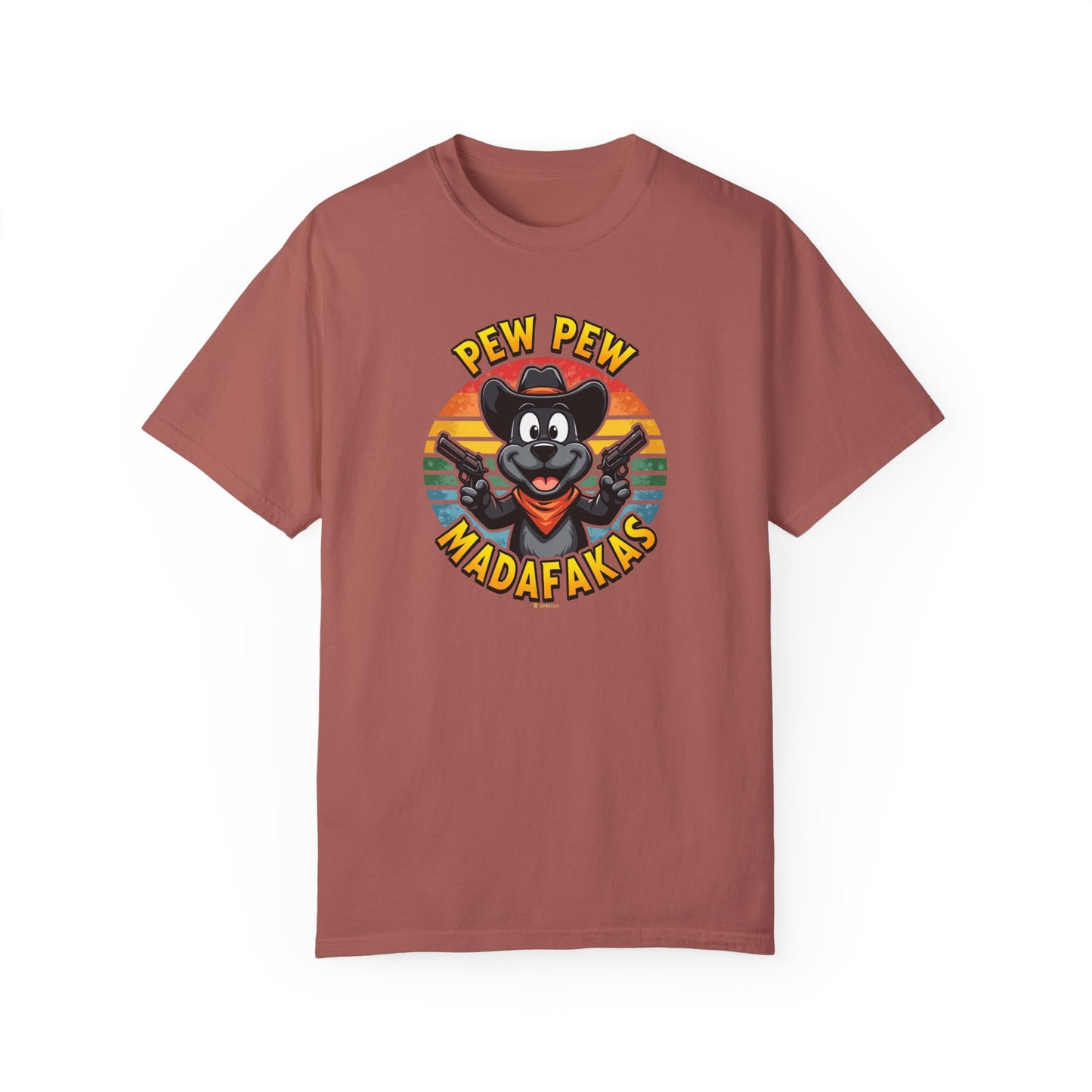 Cowboy Dog Funny T-Shirt, Western Style Tee, Unisex Garment-Dyed Shirt, Dog Lover Gift, Rodeo Apparel