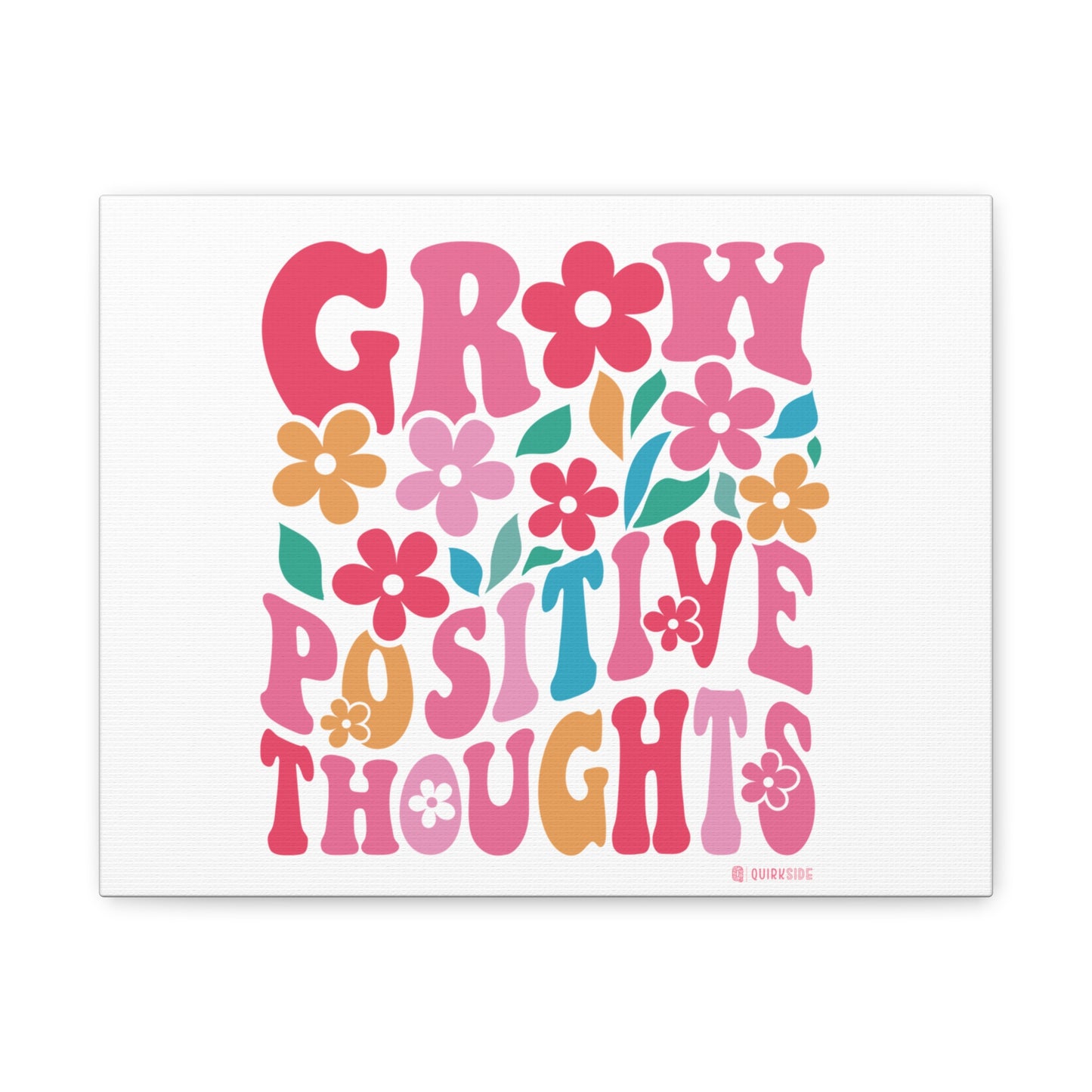 Positive Thoughts Canvas Wall Art, Grow Positive Thoughts Home Decor, Flower Wall Decor, Gift for Encouragement, Motivational Artwork, [...]