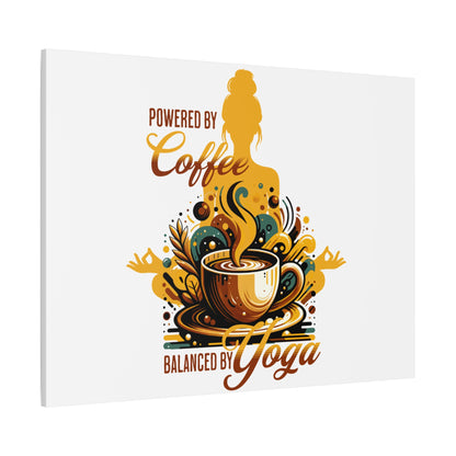 Yoga and Coffee Wall Art, Inspirational Canvas Print, Home Decor for Yogis, Gift for Coffee Lovers, Motivational Artwork, Office Decoration