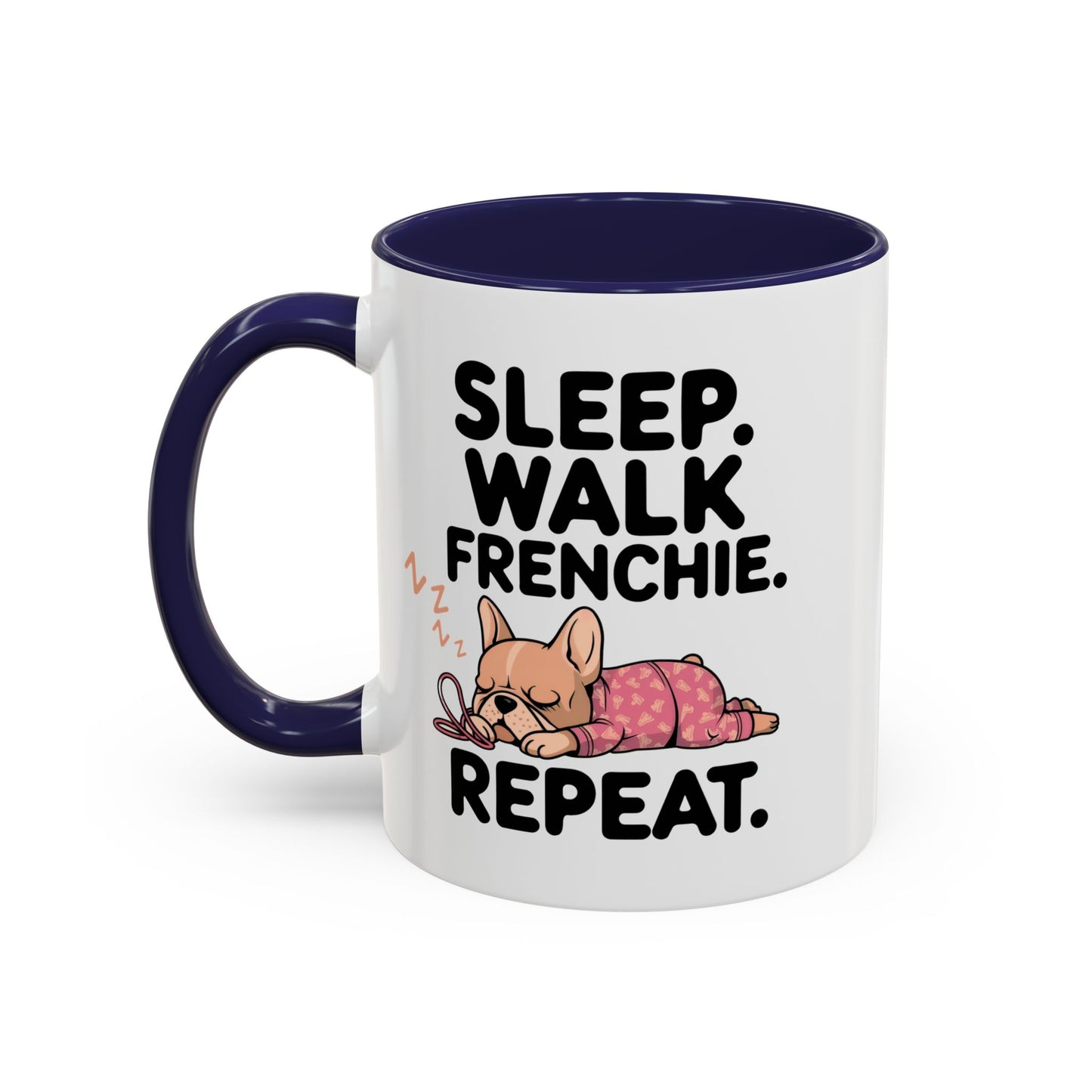 French Bulldog Coffee Mug with Cute Sleepy Design, Dog Lover Gift, Humorous Mug, Pet Owner Essentials, Frenchie Appreciation