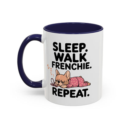 French Bulldog Coffee Mug with Cute Sleepy Design, Dog Lover Gift, Humorous Mug, Pet Owner Essentials, Frenchie Appreciation