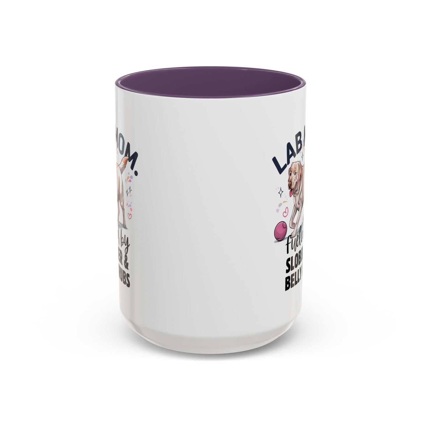 Lab Mom Coffee Mug - Fueled by Slobber & Belly Rubs, Dog Lover Gift, Pet Owner Coffee Cup, Personalized Dog Mom Mug, Cute Animal Mug