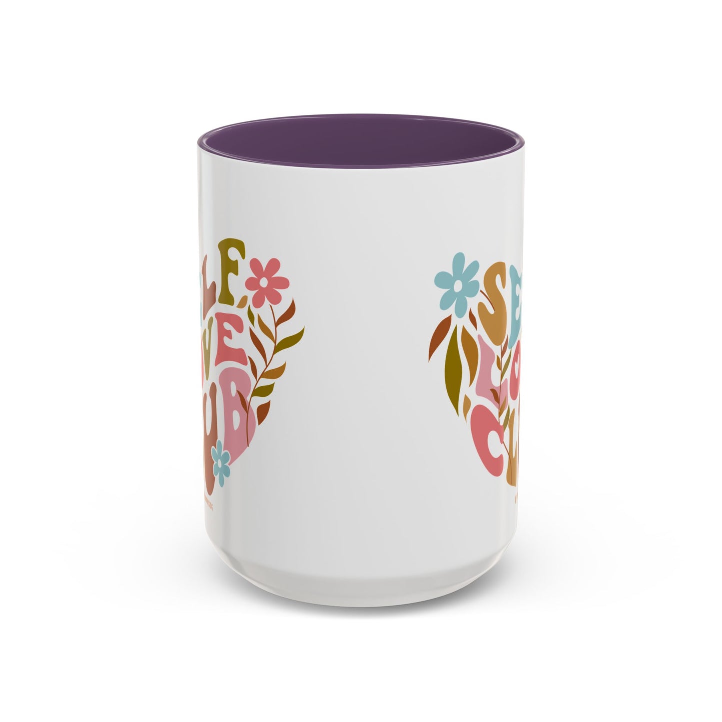 Self Love Club Coffee Mug - Empowering Floral Design, Great for Gifts, Self-Care, Friends, Motivational Mugs