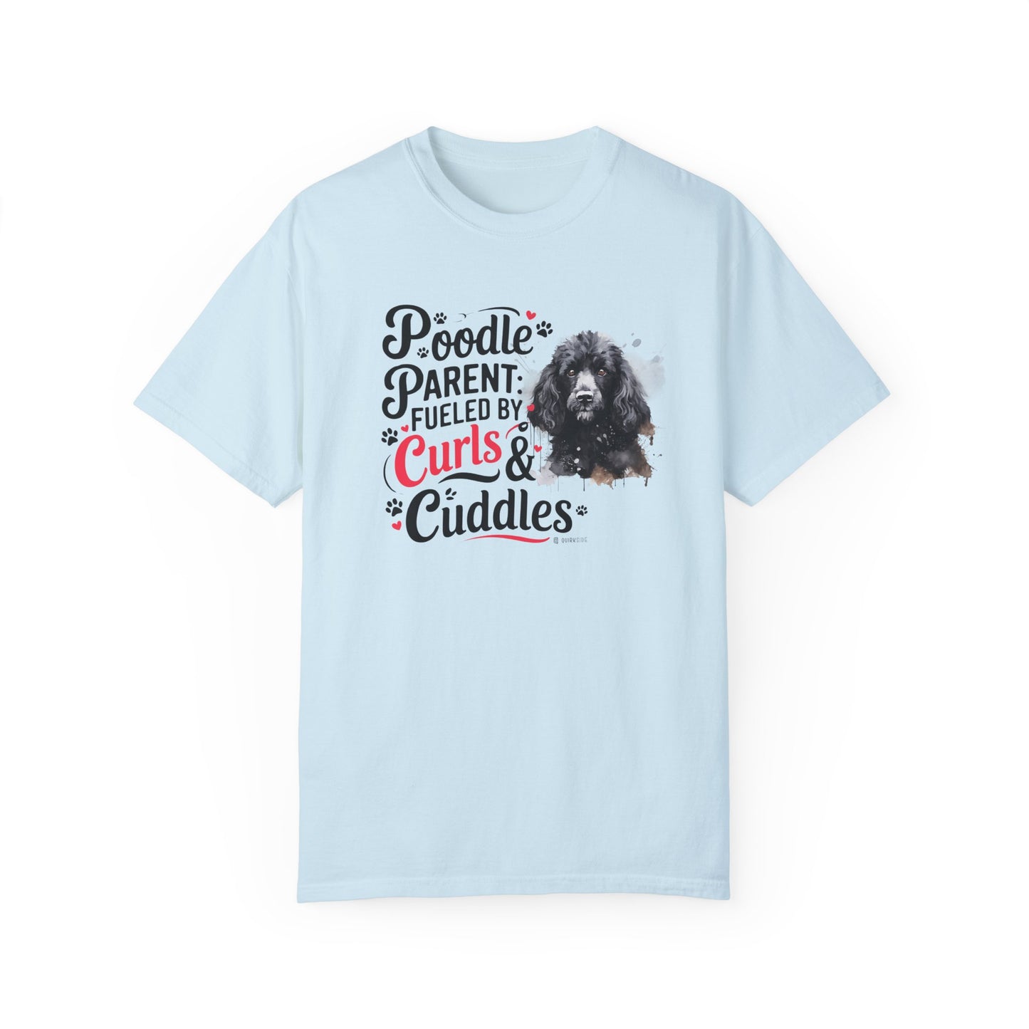 Poodle Lover T-shirt, Dog Owner Shirt, Cute Unisex Tee, Garment-Dyed Top, Dog Mom Dad Gift, Pet Lover Apparel, Animal Graphic Tee