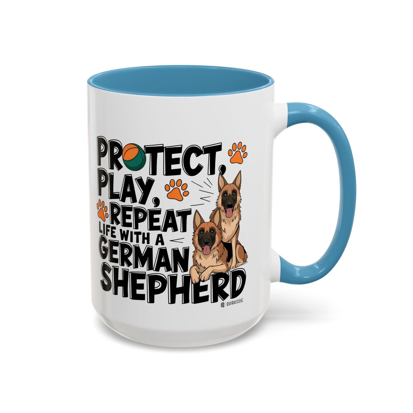 German Shepherd Lover's Accent Coffee Mug - Perfect Gift for Dog Owners, Pet Lovers, Birthdays, Holidays, Home Decor
