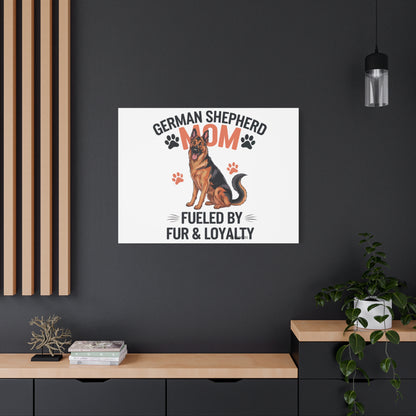 German Shepherd Mom Canvas Wall Art, Dog Lover Decor, Pet Owner Gift, Home Sweet Home Art, Animal Lover Wall Decor