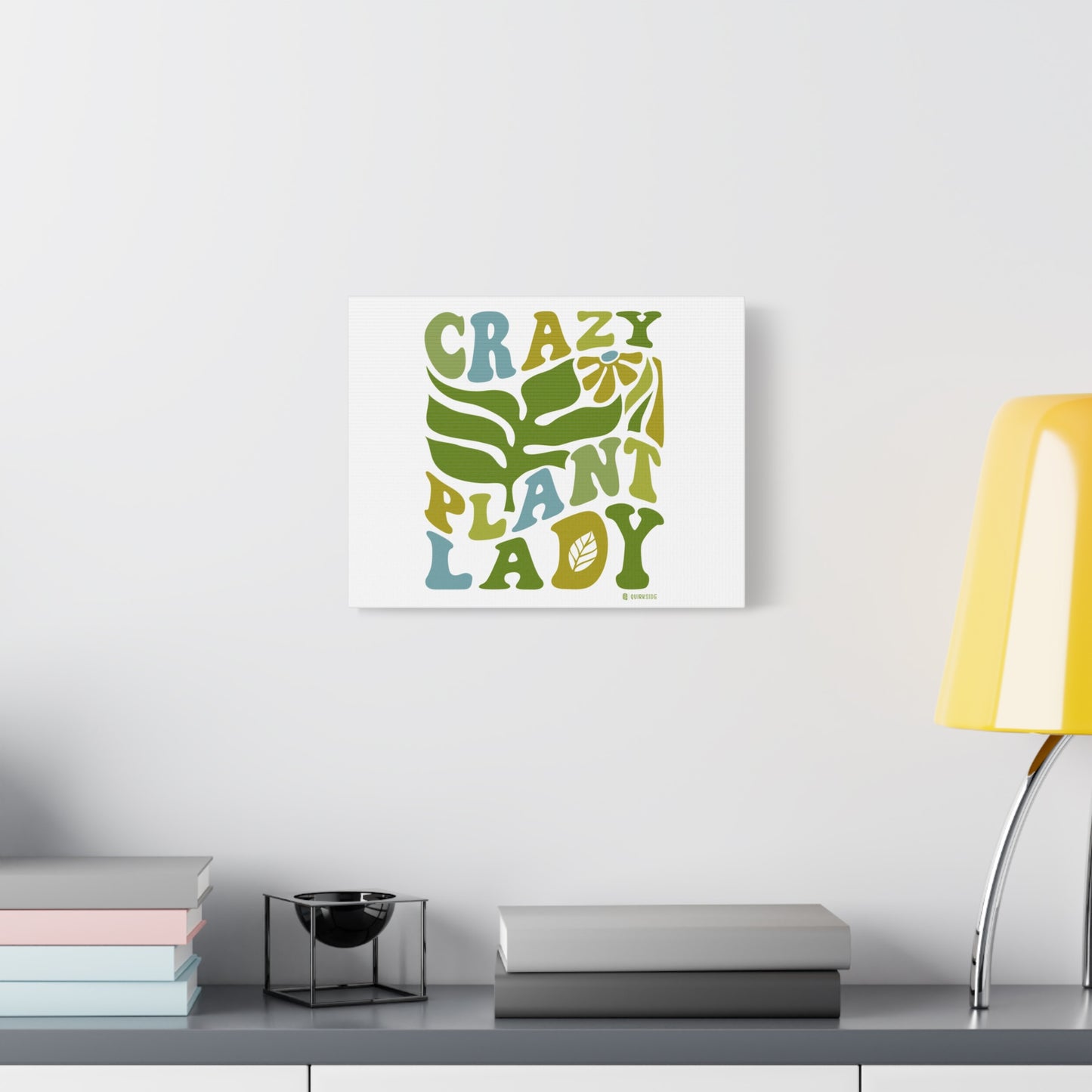 Matte Canvas Art - Crazy Plant Lady Wall Decor, Indoor Plant Lover Gift, Boho Home Accessories, Greenery Wall Art, Housewarming Present
