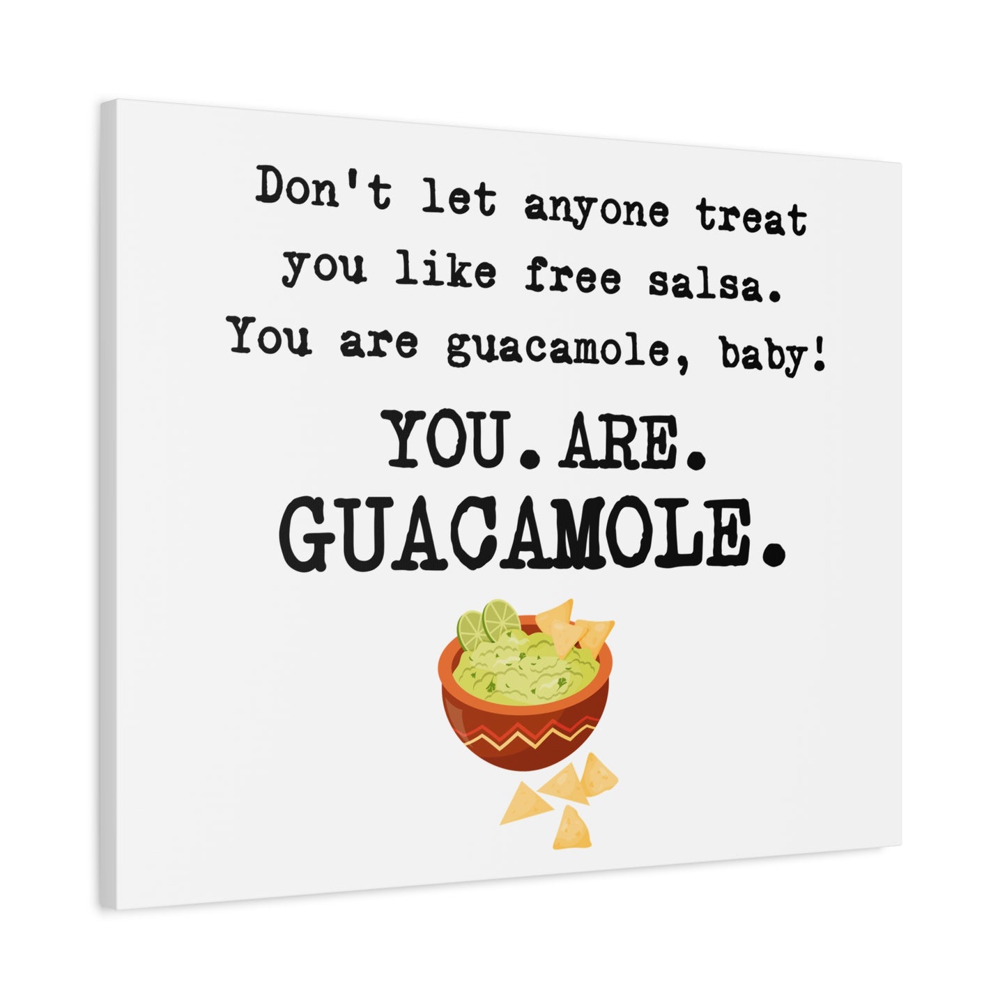 Guacamole Quote Canvas Art, Kitchen Decor, Funny Wall Art, Gift for Foodies, Home Decoration
