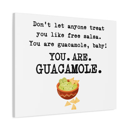 Guacamole Quote Canvas Art, Kitchen Decor, Funny Wall Art, Gift for Foodies, Home Decoration
