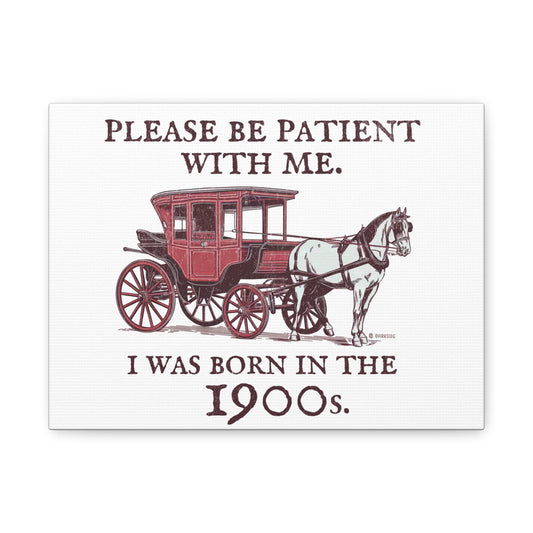 Vintage Canvas Wall Art - Horse-Drawn Carriage, Antique Decor, 1900s Nostalgia, Perfect Gift for Seniors, Unique Home Decor