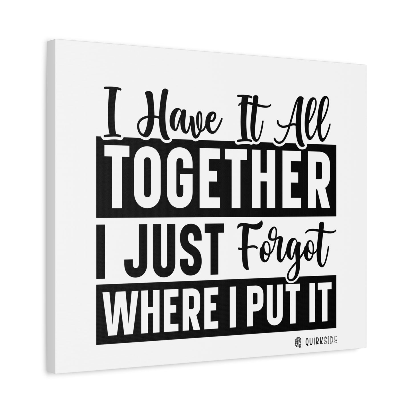 Humorous Wall Art Canvas, Fun Home Decor, Gift for Friends, Quirky Art Print, Motivational Canvas