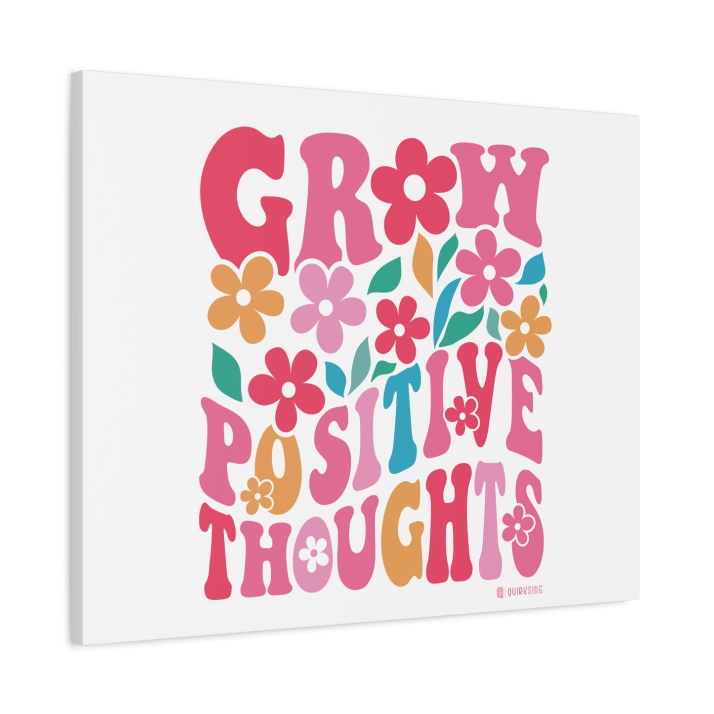 Positive Thoughts Canvas Wall Art, Grow Positive Thoughts Home Decor, Flower Wall Decor, Gift for Encouragement, Motivational Artwork, [...]
