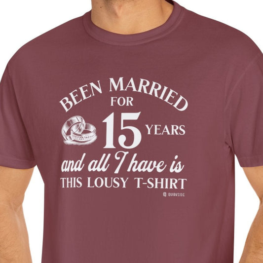 Hilarious Marriage Celebration T-shirt, Customizable Unisex Tee for Anniversary, Funny Gift, Humor Shirt, Wicked Sense of Humor Top - Quirkside Creations
