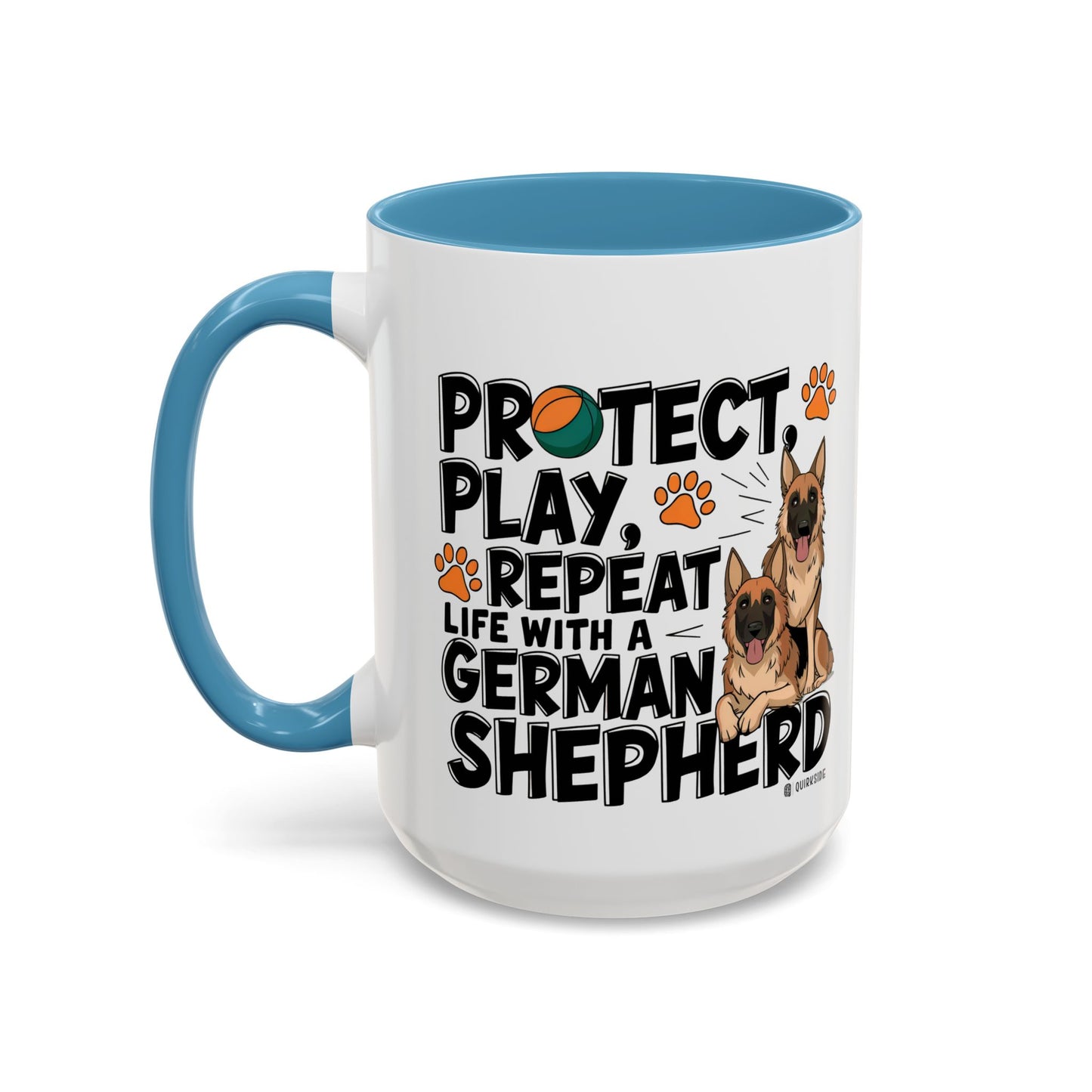 German Shepherd Lover's Accent Coffee Mug - Perfect Gift for Dog Owners, Pet Lovers, Birthdays, Holidays, Home Decor