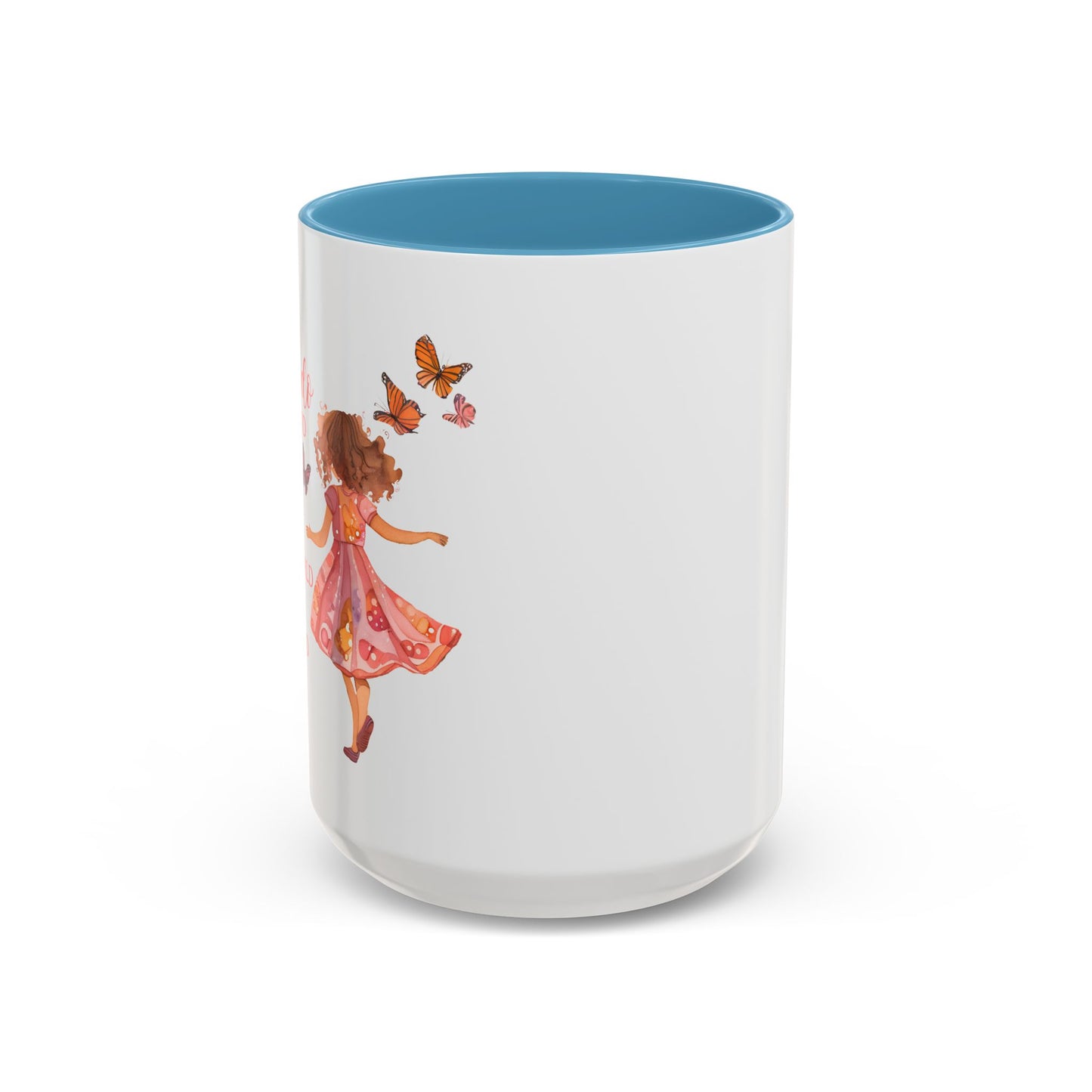 Whimsical Butterfly Accent Coffee Mug, Floral Mug, Gift for Her, Boho Decor, Butterfly Lovers, Inspirational Coffee Cup