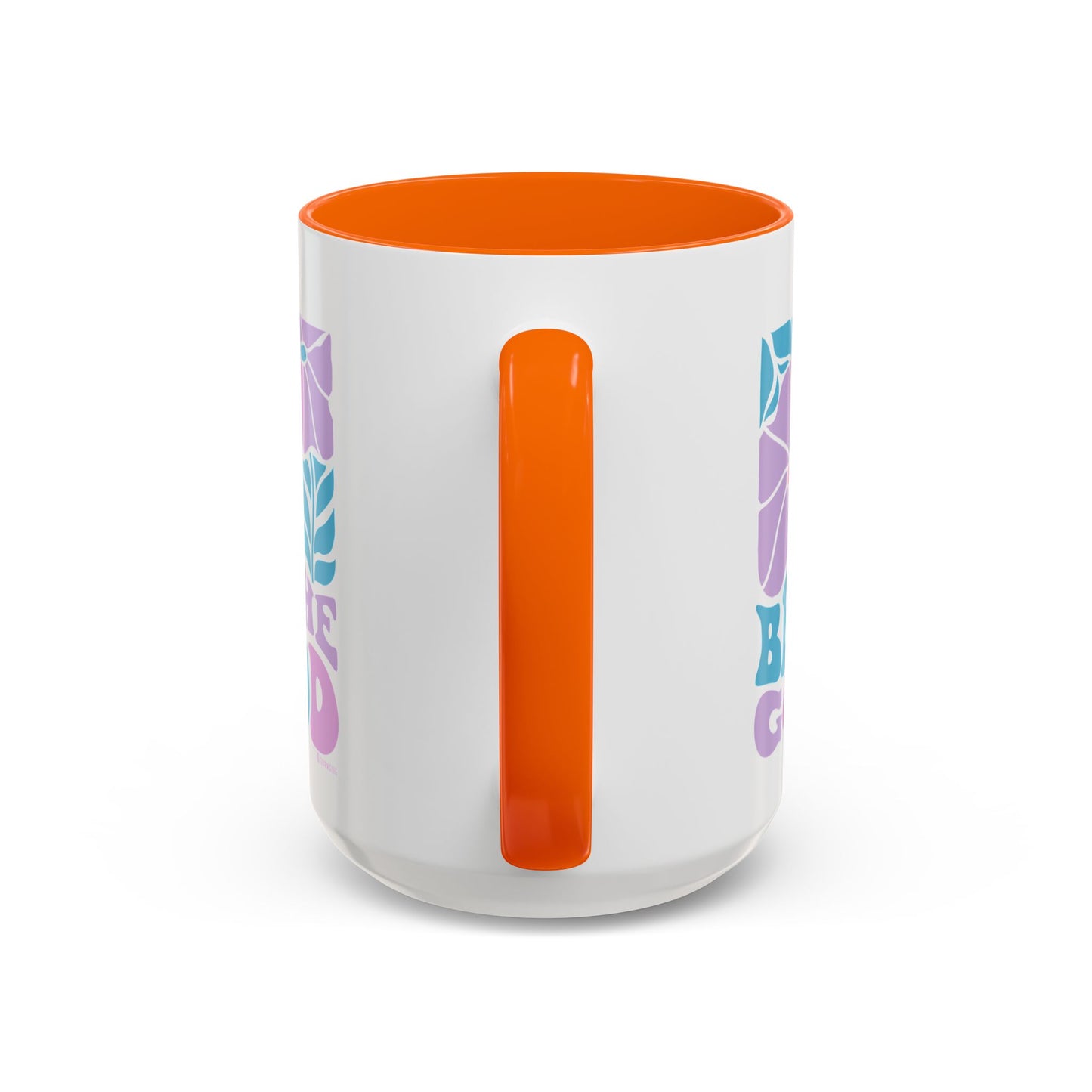 Accent Coffee Mug | 'Be the Good' Floral Design | Inspirational Mug, Gift for Her, Office Mug, Coffee Lover Gift, Home Decor