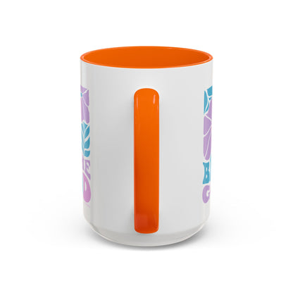 Accent Coffee Mug | 'Be the Good' Floral Design | Inspirational Mug, Gift for Her, Office Mug, Coffee Lover Gift, Home Decor