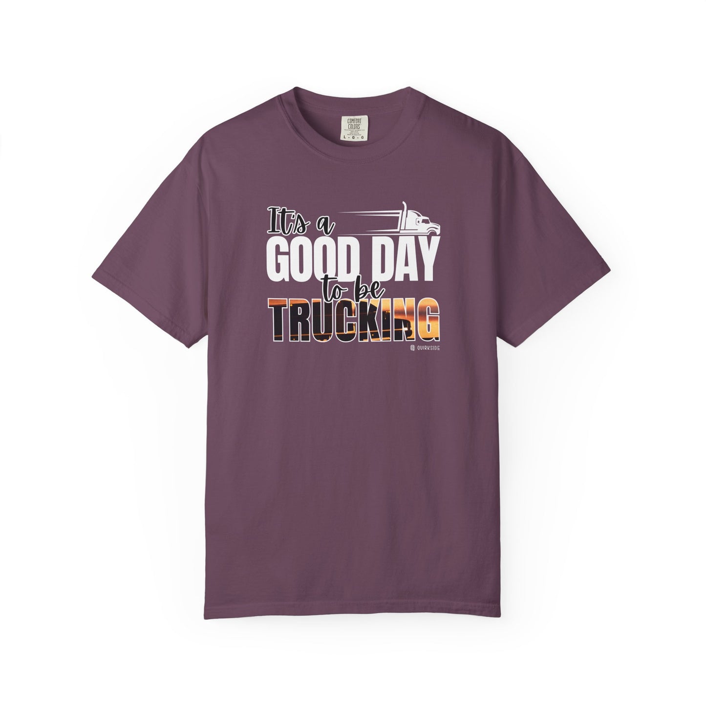 Trucking T-shirt, Truckers Tee, Highway Driver Shirt, On The Road Top, Unisex Tee, Comfortable Garment-Dyed Shirt