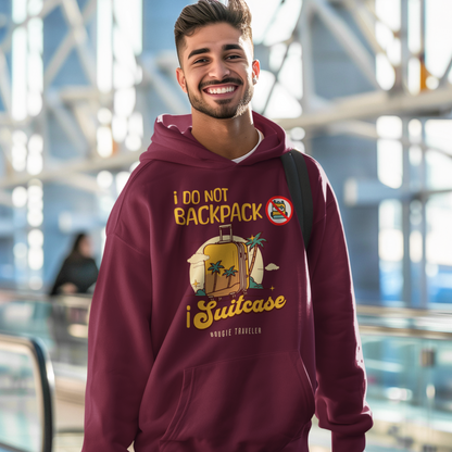 Traveler's Bougie Unisex Hoodie Sweatshirt, Thick Vintage Feel, Wanderlust Clothing, Comfortable Travel Wardrobe, Eco-Friendly, - Quirkside Creations