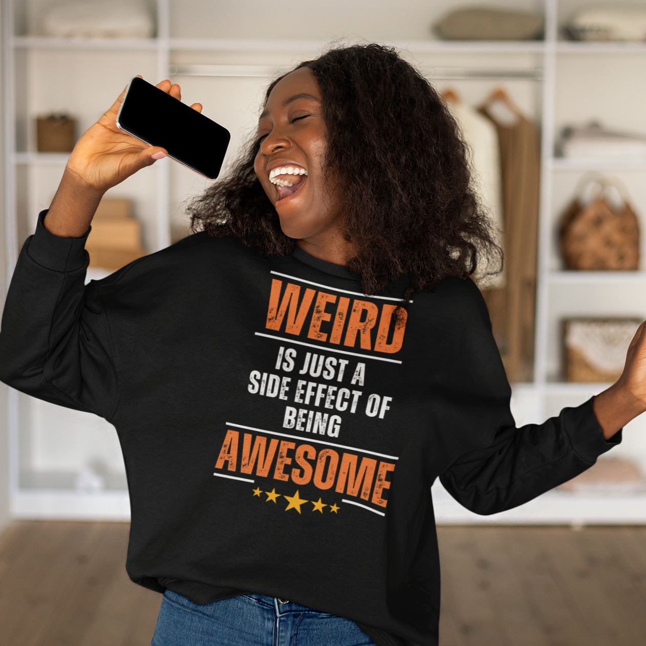 Unique Perspective Crewneck Sweatshirt, Unisex Jumper, Sign of Awesomeness, Importance of Being Different, Fun Sweatshirt - Quirkside Creations