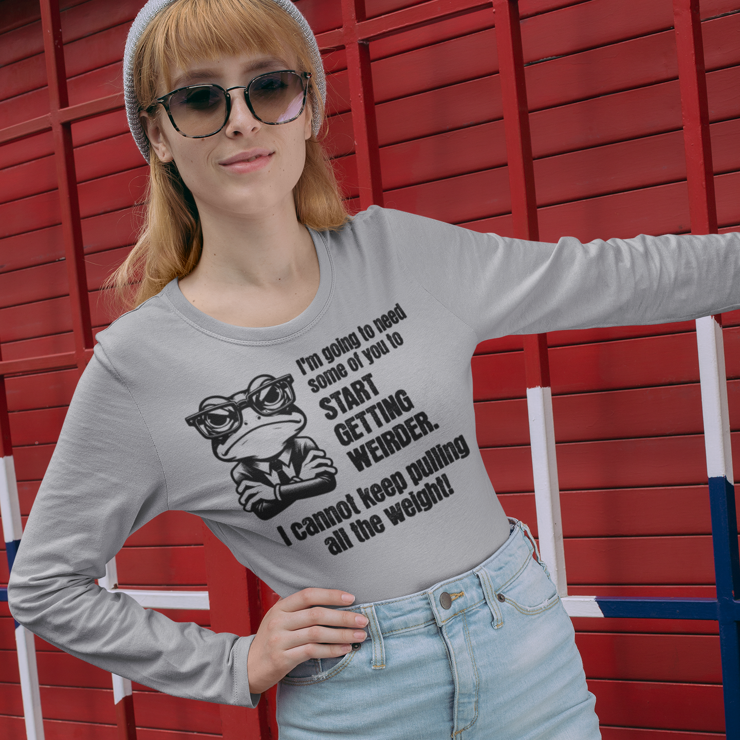 Celebrate Weirdness Long Sleeve Tee, Unique Weird Humor Shirt, Unisex Cotton Top, Hilarious Advisory Gift, Quirky Statement Tee - Quirkside Creations