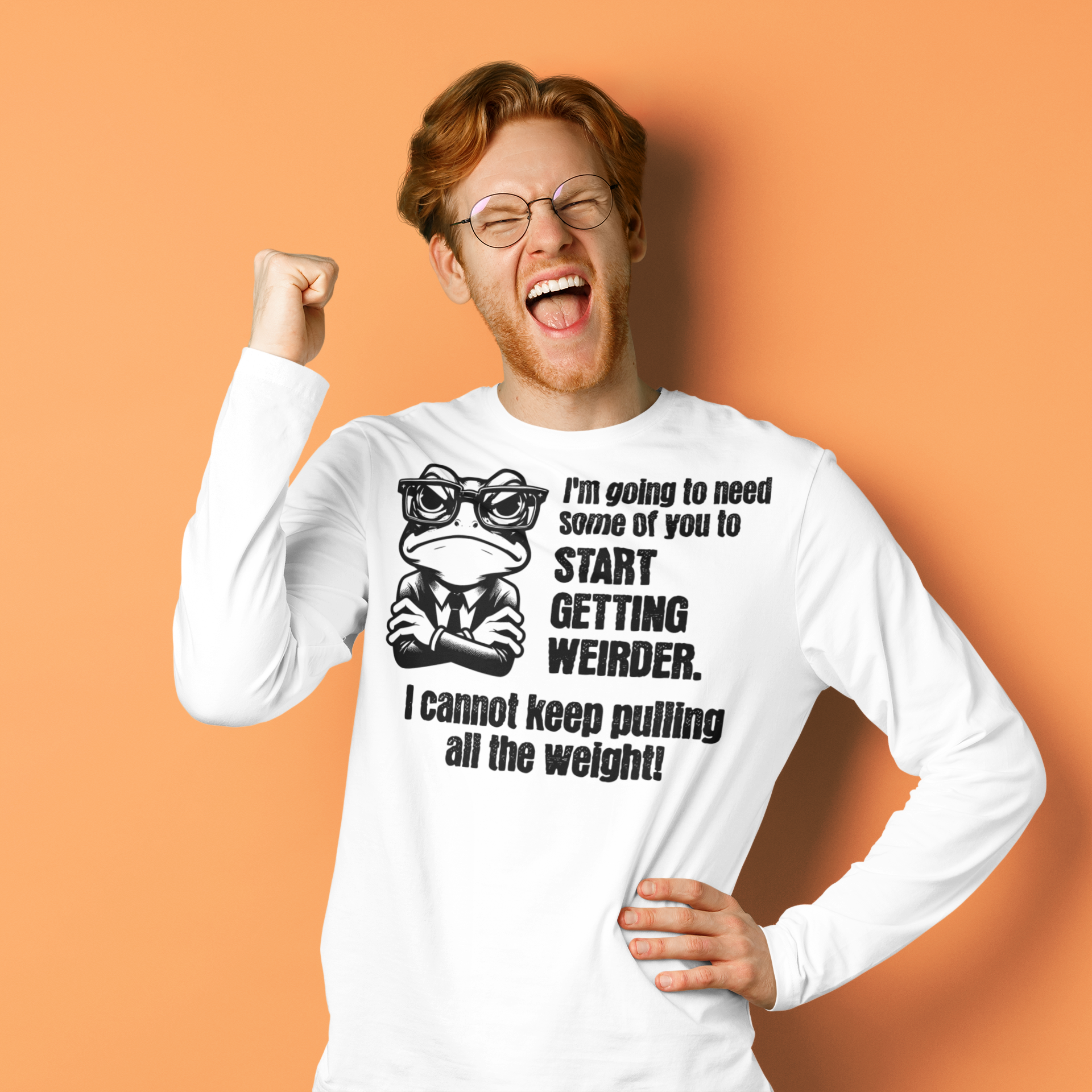 Celebrate Weirdness Long Sleeve Tee, Unique Weird Humor Shirt, Unisex Cotton Top, Hilarious Advisory Gift, Quirky Statement Tee - Quirkside Creations