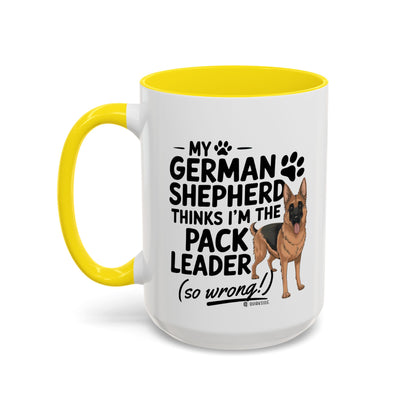 Funny German Shepherd Coffee Mug, Dog Lover Gift, Pet Owner Mug, Pack Leader Humor, 11oz, 15oz
