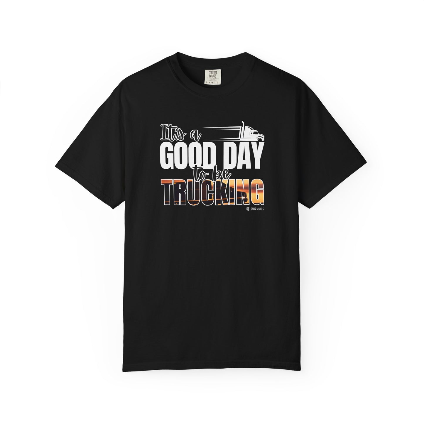 Trucking T-shirt, Truckers Tee, Highway Driver Shirt, On The Road Top, Unisex Tee, Comfortable Garment-Dyed Shirt